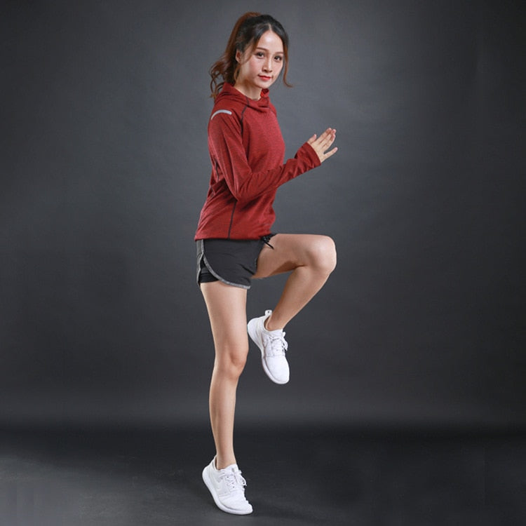 Women Gym Fitness Long Sleeves Quick Dry Breathable Shirts DromedarShop.com Online Boutique
