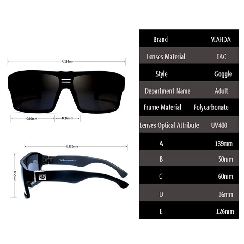 Polarized Unisex Square Sunglasses UV 400 Protection DromedarShop.com Online Boutique