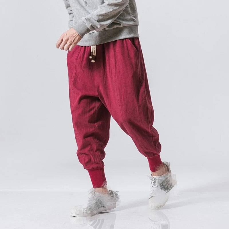 Men Solid Elastic Waist Streetwear Joggers Pants DromedarShop.com Online Boutique