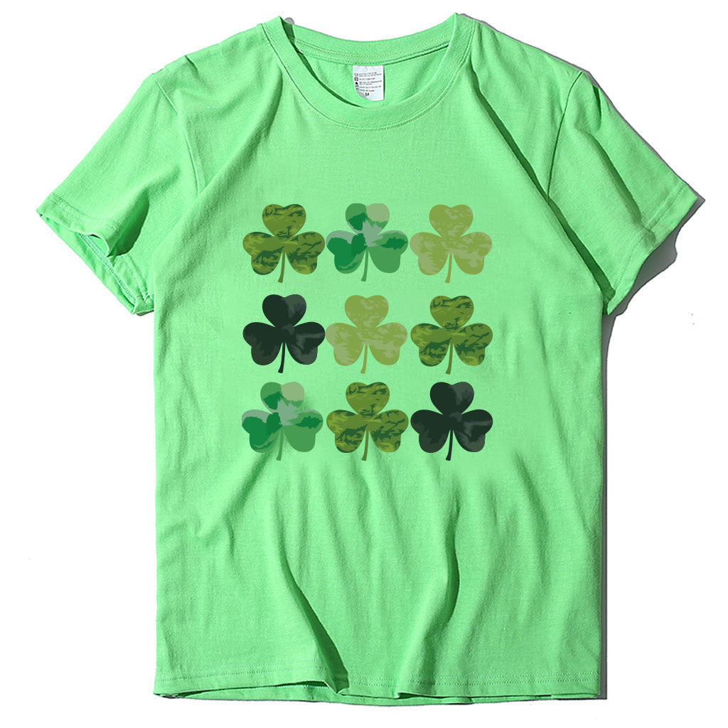 St. Parker's Day Green Cotton Short Sleeve Women's Top - DromedarShop.com Online Boutique