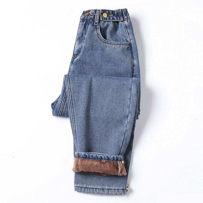 Women Winter Thick Fleece Warm Jeans - DromedarShop.com Online Boutique