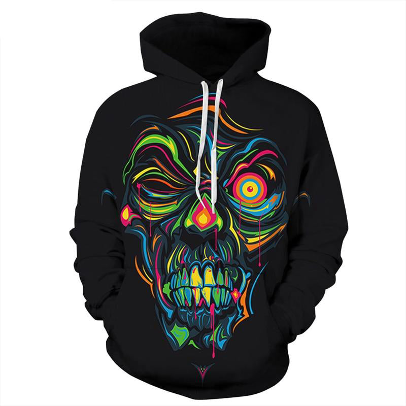 Men Women Skulls Print Sweatshirts Hip Hop Hoodies - DromedarShop.com Online Boutique