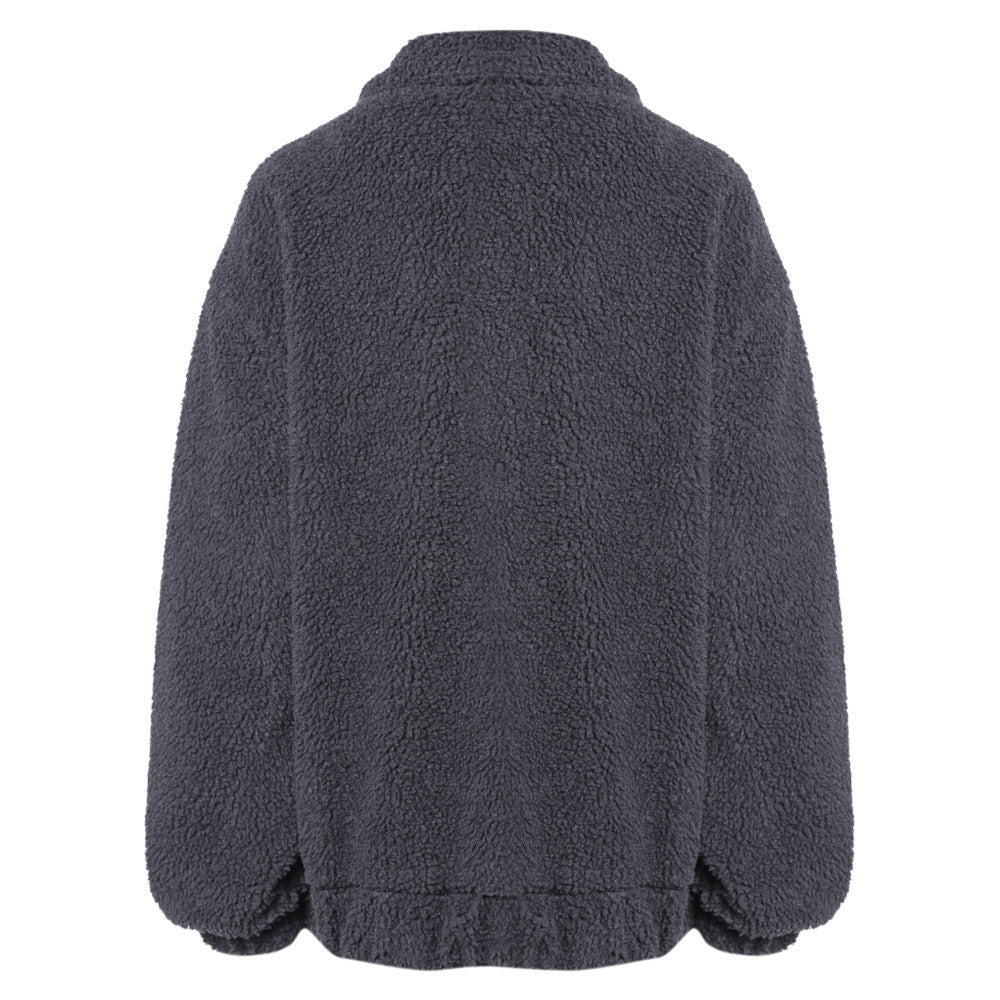 Women Fluffy Loose Coat Fashionable Warm Soft Jacket - DromedarShop.com Online Boutique