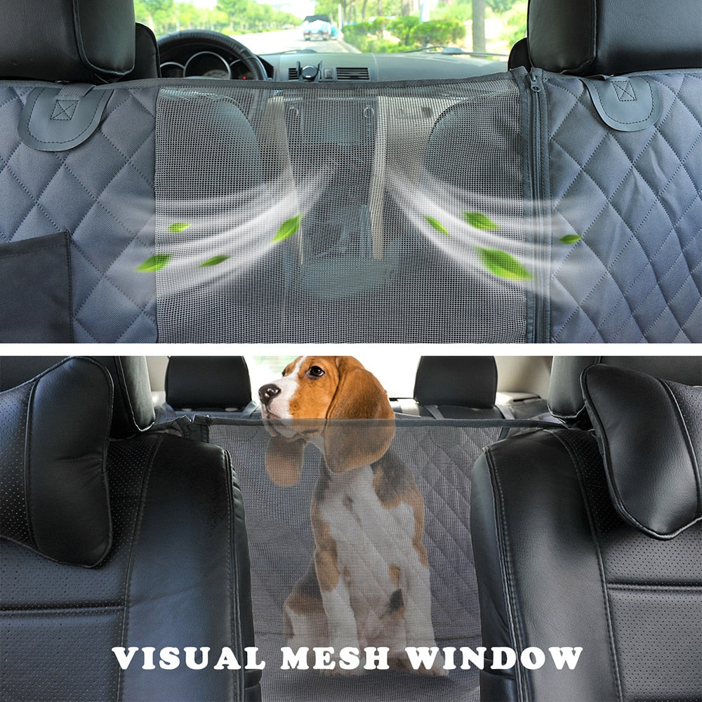 Dog Car Seat Cover View Mesh Waterproof Mat Hammock Cushion Protector With Zipper And Pockets DromedarShop.com Online Boutique