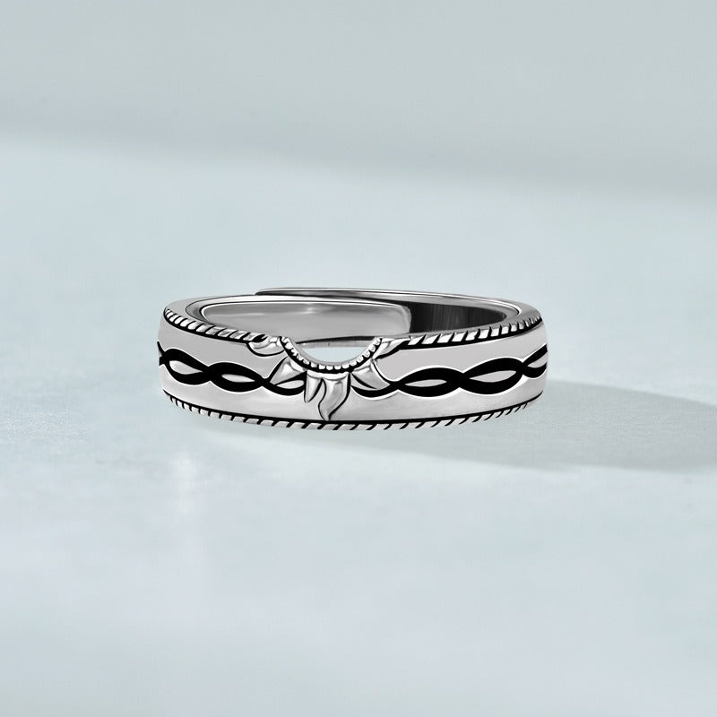 Retro Couple Ring 925 Silver DromedarShop.com Online Boutique