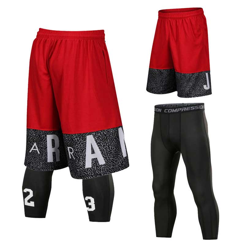 Sport QUICK-DRY Board Shorts + Tights Set for Men DromedarShop.com Online Boutique