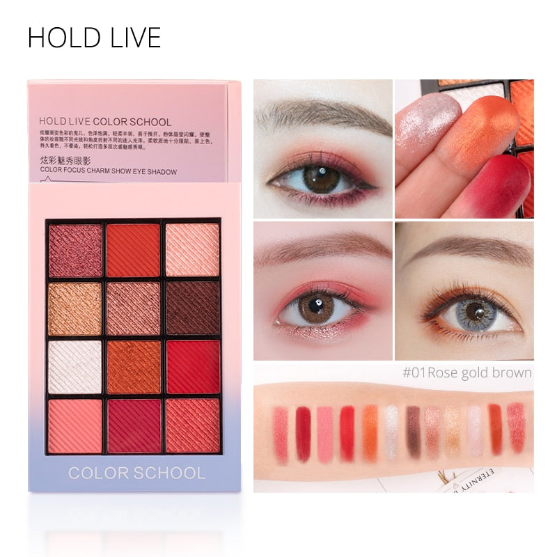HOLD LIVE  Eye Shadow Palette 12 Colors DromedarShop.com Online Boutique
