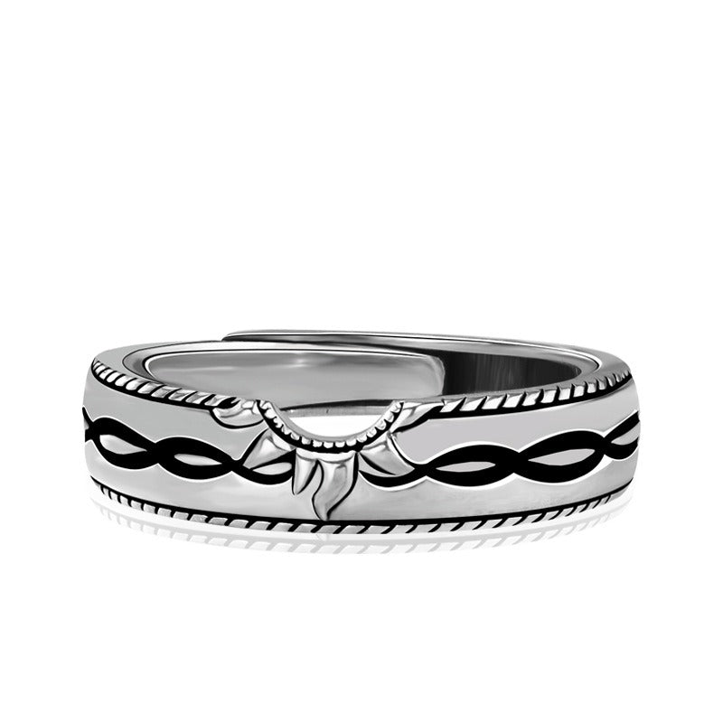Retro Couple Ring 925 Silver DromedarShop.com Online Boutique