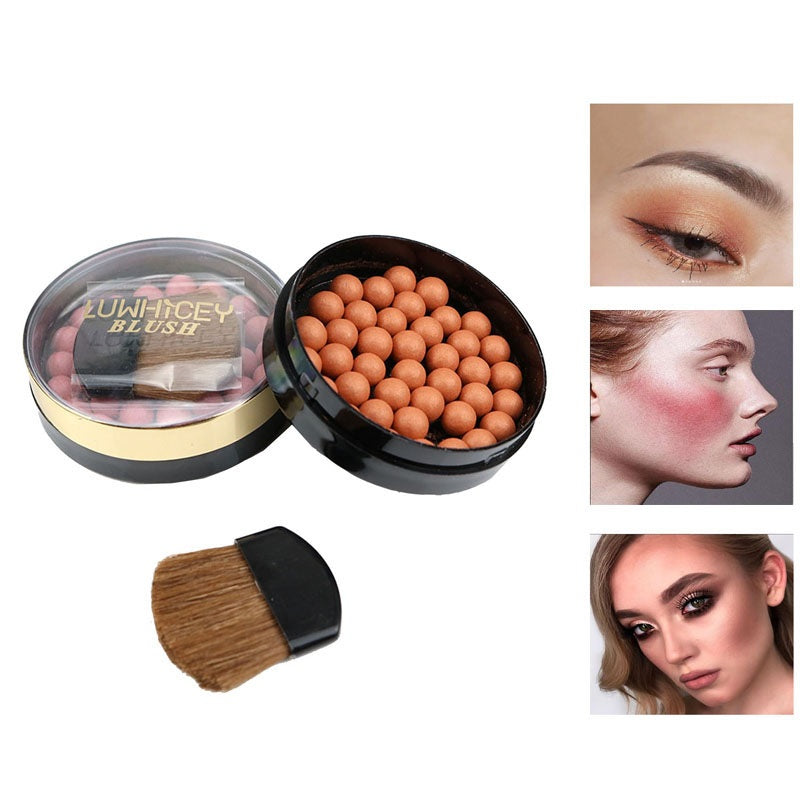 1pc Makeup Face Matte Blusher Ball 3 In 1 Blush Eyeshadow 8 Colors DromedarShop.com Online Boutique