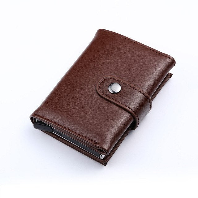 Genuine Leather Safe Credit Card Case RFID Blocker DromedarShop.com Online Boutique