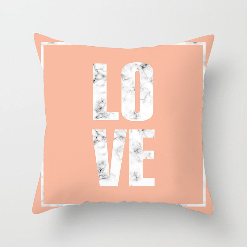 Pink Marble Geometric-Throw Pillow Cover-Home Decor Collection DromedarShop.com Online Boutique