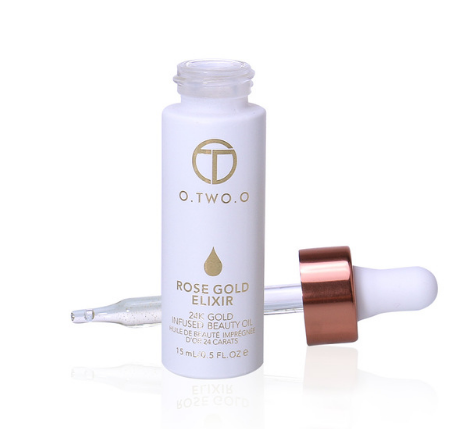 O.TWO.O 24k Rose Gold Elixir Skin Make Up Oil For Face Essential Oil DromedarShop.com Online Boutique