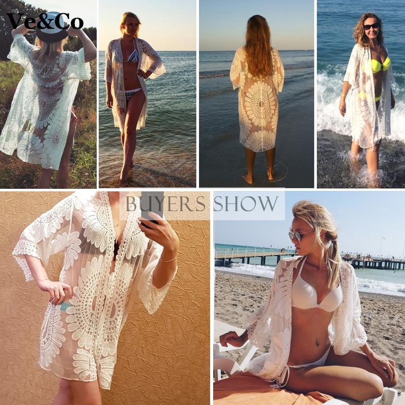 Beach Floral Embroidery Bikini Cover Up DromedarShop.com Online Boutique