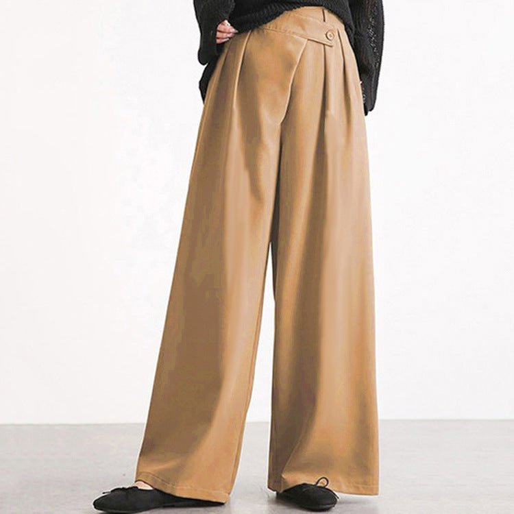 Women's Fashion Personality Irregular Belt Design Wide Leg Pants - DromedarShop.com Online Boutique