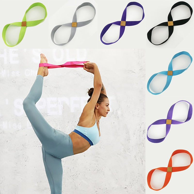 Yoga Stretch Strap Belt 8-shaped Women Pull Up Bands - DromedarShop.com Online Boutique