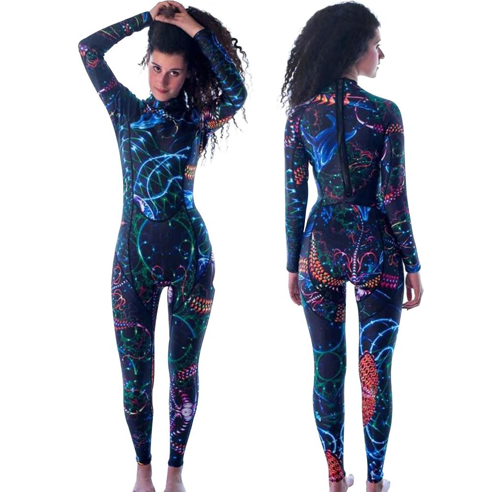 3 mm Women Long-Sleeved Neoprene Swimsuit DromedarShop.com Online Boutique
