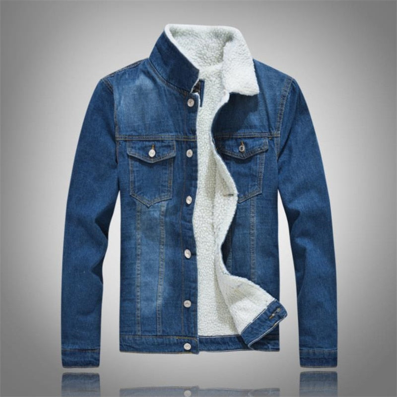 Winter Casual Denim Plus Velvet Warm Jacket - DromedarShop.com Online Boutique