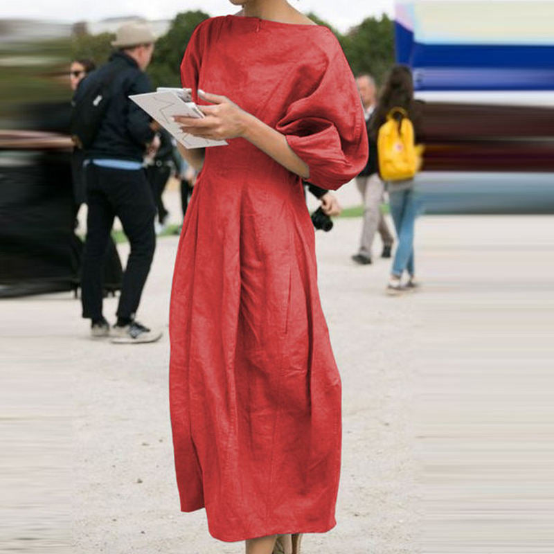 Women Fashion Solid Color Long Maxi Dress DromedarShop.com Online Boutique