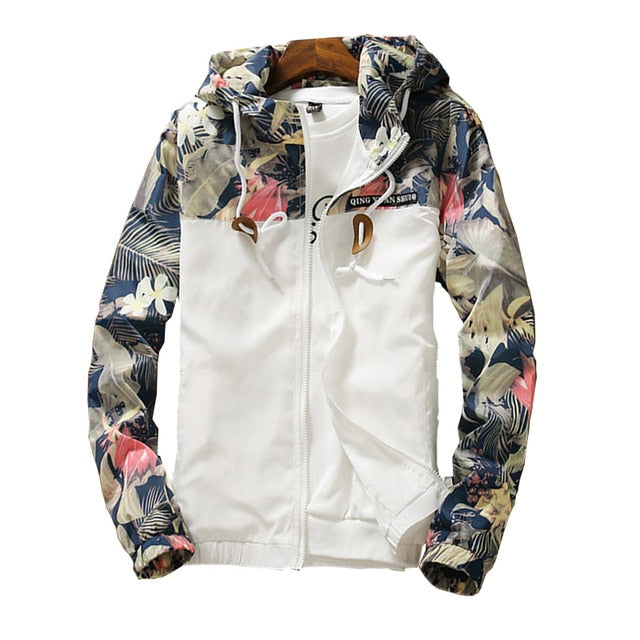 Floral Hip-Hop Bomber Jacket Slim Fit Fashion - DromedarShop.com Online Boutique