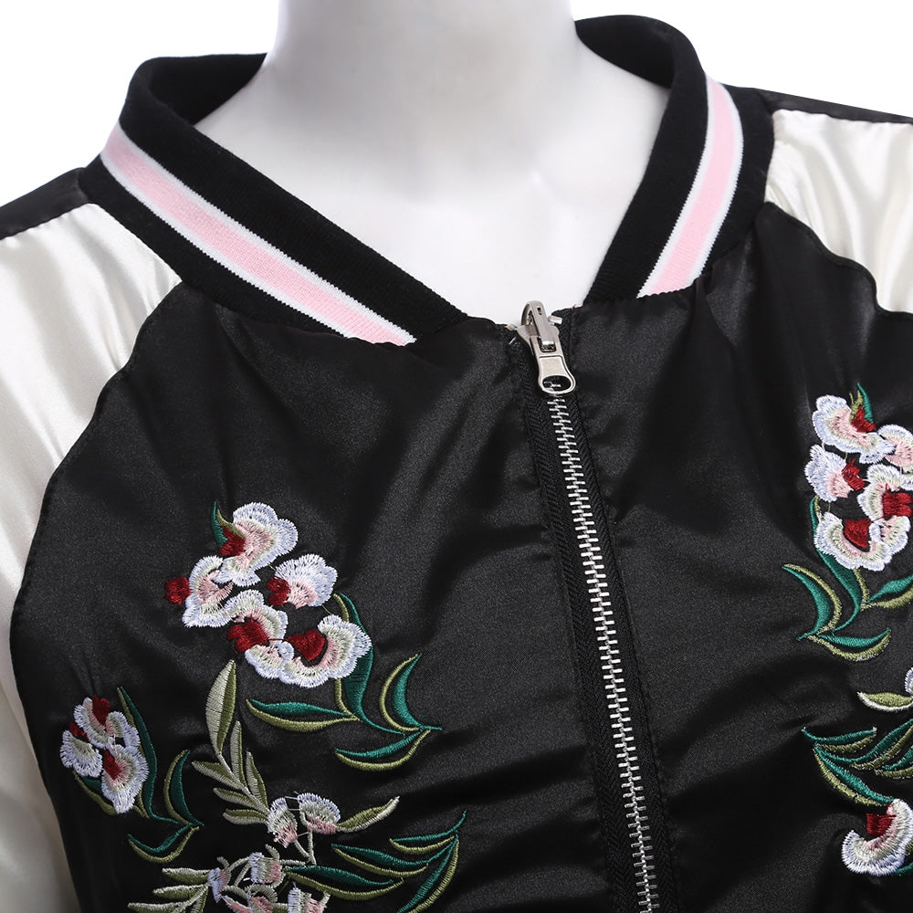 Women Embroidery Women Baseball Jacket - DromedarShop.com Online Boutique