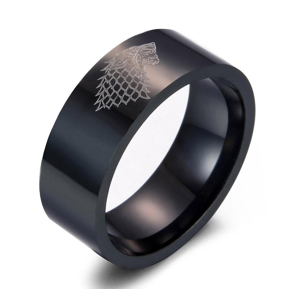 Game of Thrones Ice Wolf Men Rings DromedarShop.com Online Boutique