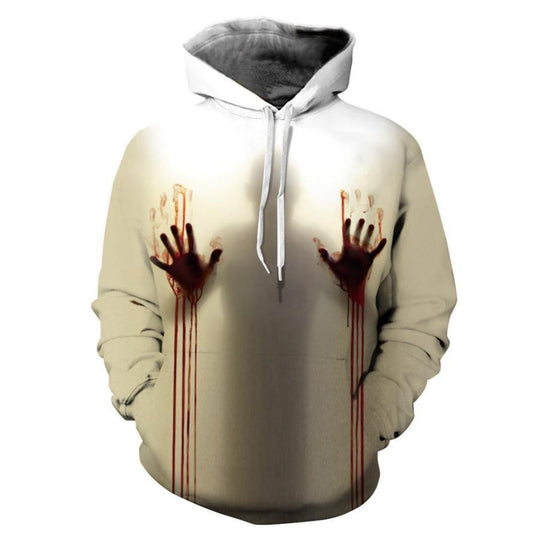 Women Men Ghost 3D Printing Long Sleeve Hooded Sweatshirts - DromedarShop.com Online Boutique