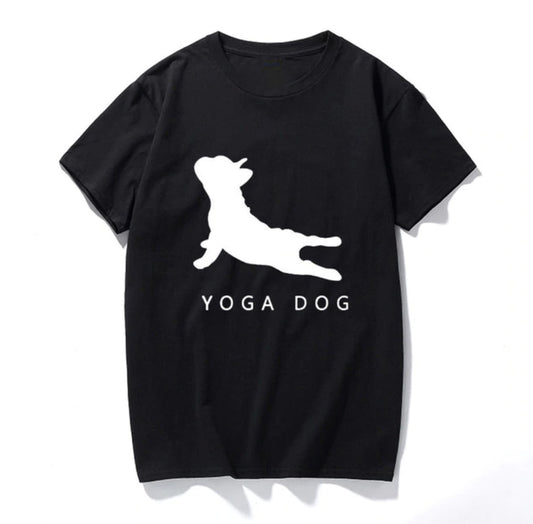 Women Yoga Dog T-Shirt DromedarShop.com Online Boutique
