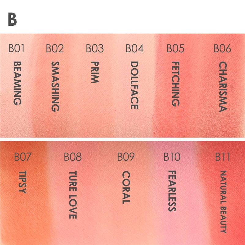 11 Colors Face Natural Mineral Pigment Blusher Powder DromedarShop.com Online Boutique
