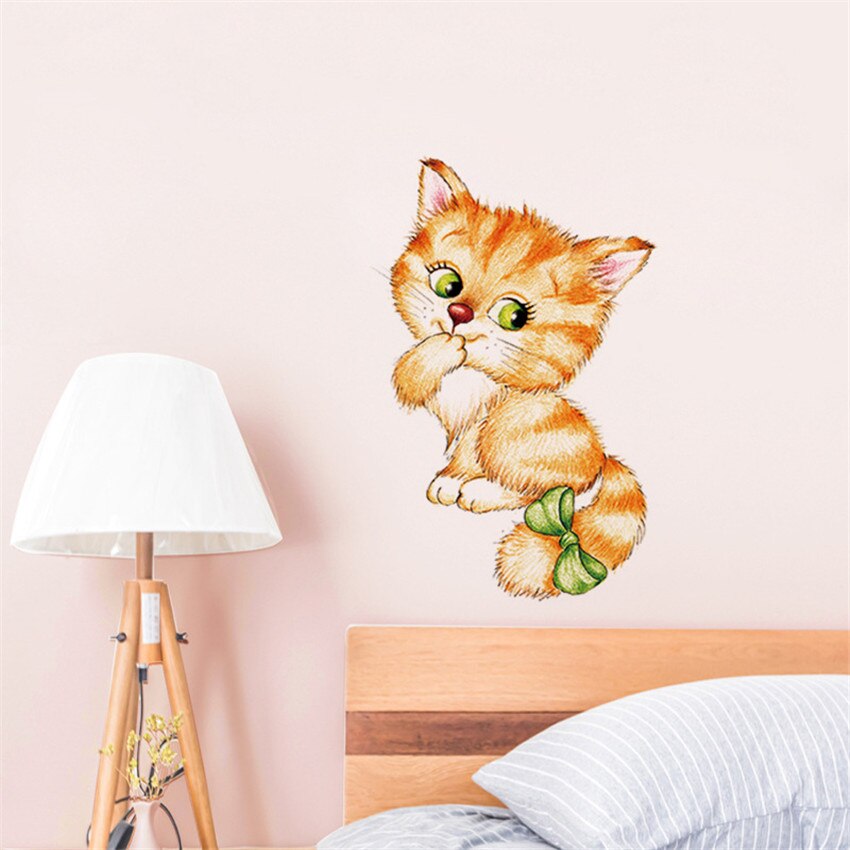 Cartoon Cat Wall Stickers Home Decoration DromedarShop.com Online Boutique