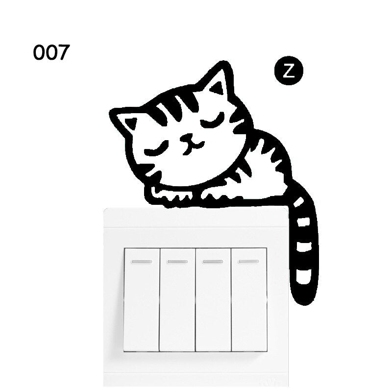 Light Switch Cat Sticker Home Decor DromedarShop.com Online Boutique