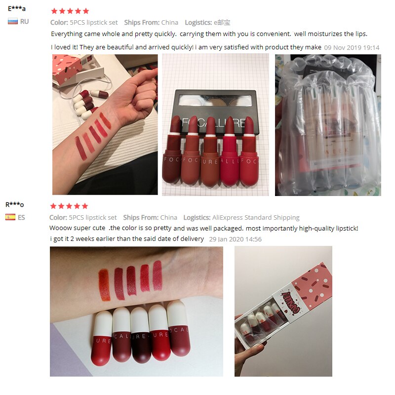 FOCALLURE Matte Waterproof Long Lasting Lipstick DromedarShop.com Online Boutique