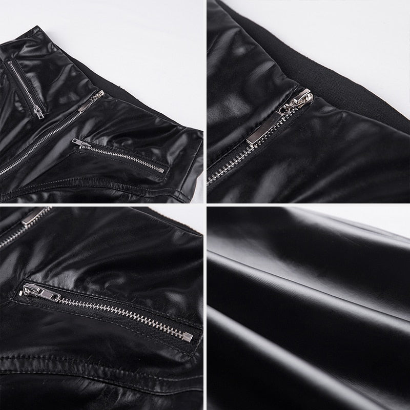 Women Black PU Leather Slim Fit Pants DromedarShop.com Online Boutique