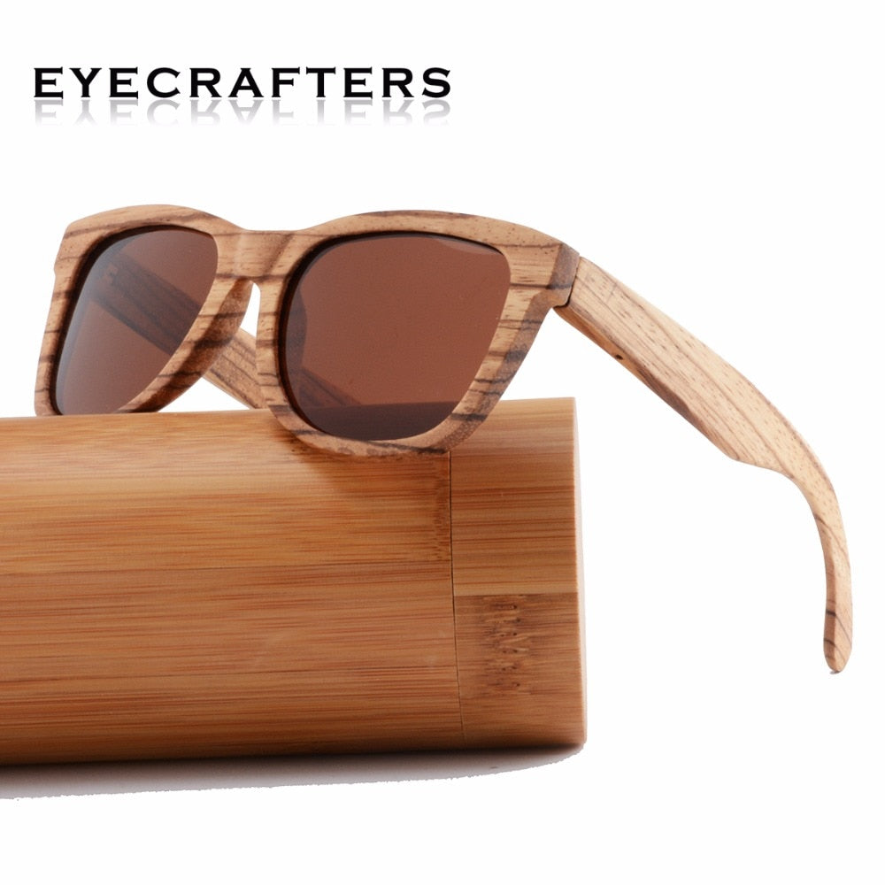 Bamboo Wooden Polarized Unisex Sunglasses mod.II DromedarShop.com Online Boutique