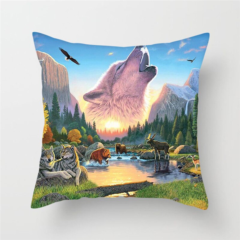 Animal Painting -Throw Pillows-Home Decor Collection DromedarShop.com Online Boutique
