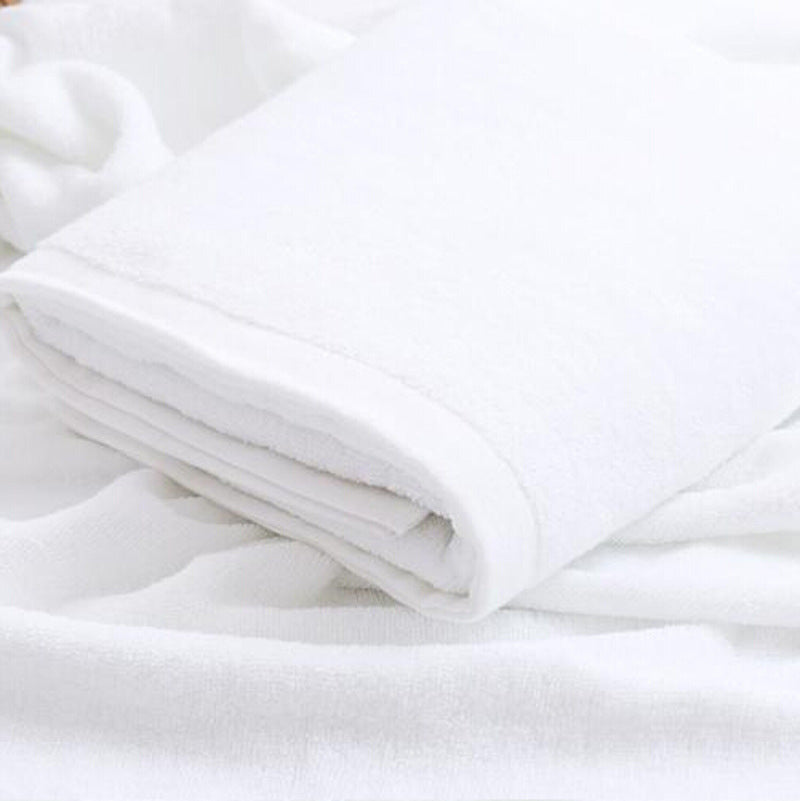 Large Hotel White Cotton Bath Towel for SPA Sauna Beauty Salon DromedarShop.com Online Boutique