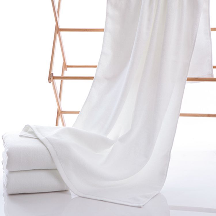 Large Hotel White Cotton Bath Towel for SPA Sauna Beauty Salon DromedarShop.com Online Boutique
