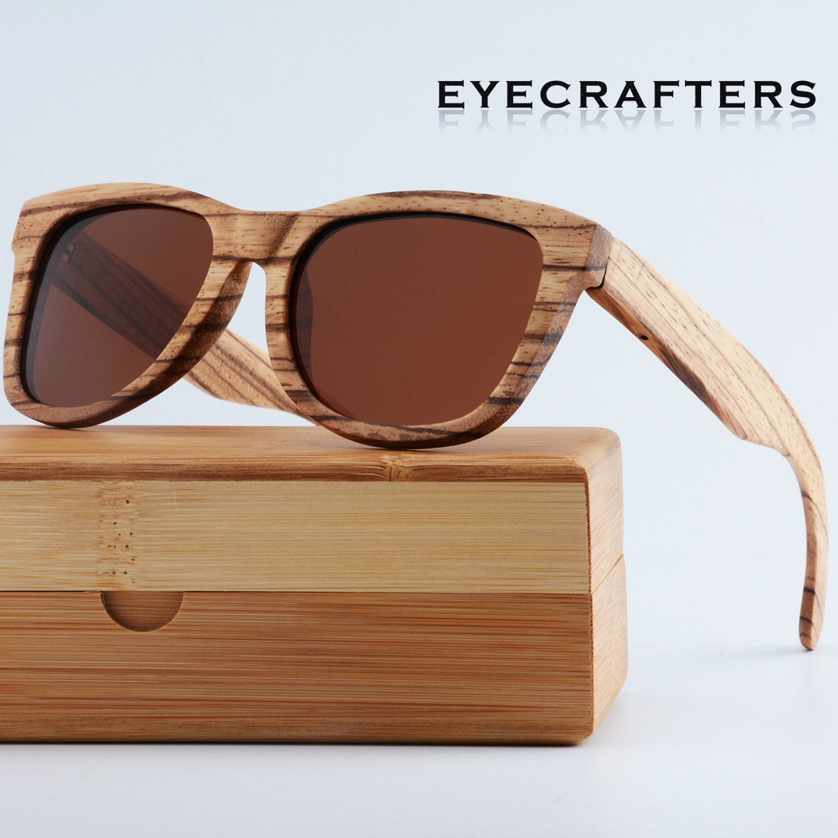 Bamboo Wooden Polarized Unisex Sunglasses mod.I. DromedarShop.com Online Boutique