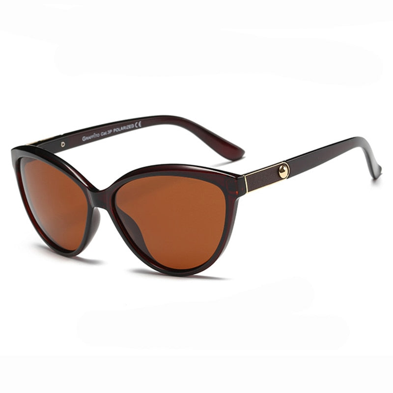 Cat Eye Luxury Polarized Sunglasses DromedarShop.com Online Boutique
