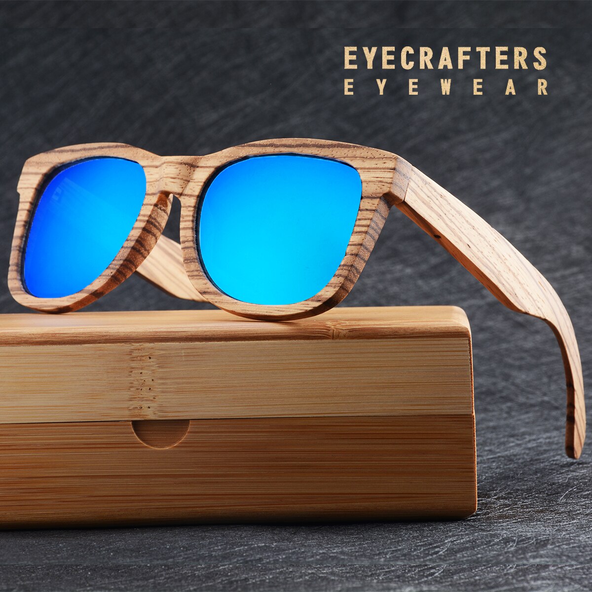 Bamboo Wooden Polarized Unisex Sunglasses mod.I. DromedarShop.com Online Boutique