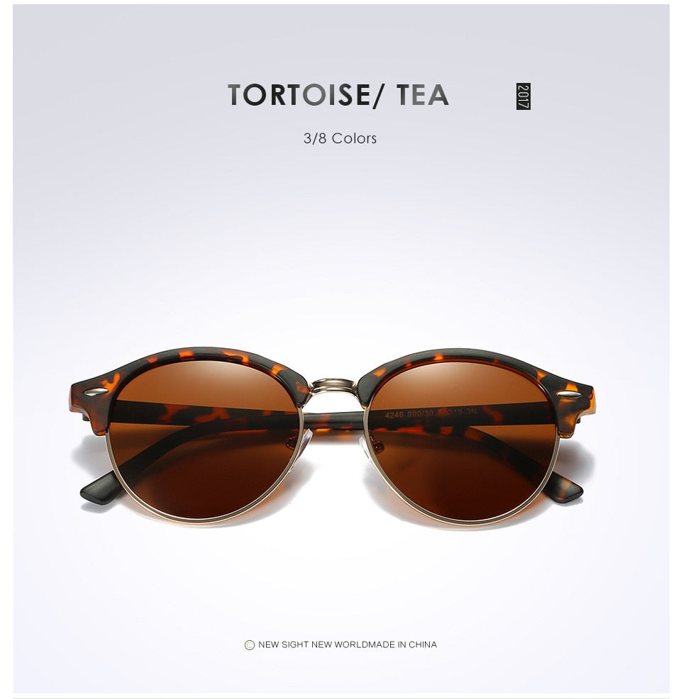 Polarized Round Classic Unisex Sunglasses DromedarShop.com Online Boutique
