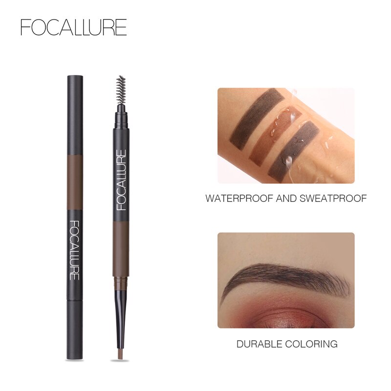 Eyebrow Pencil 3 in 1 Waterproof Eye Makeup Brow Long Lasting DromedarShop.com Online Boutique