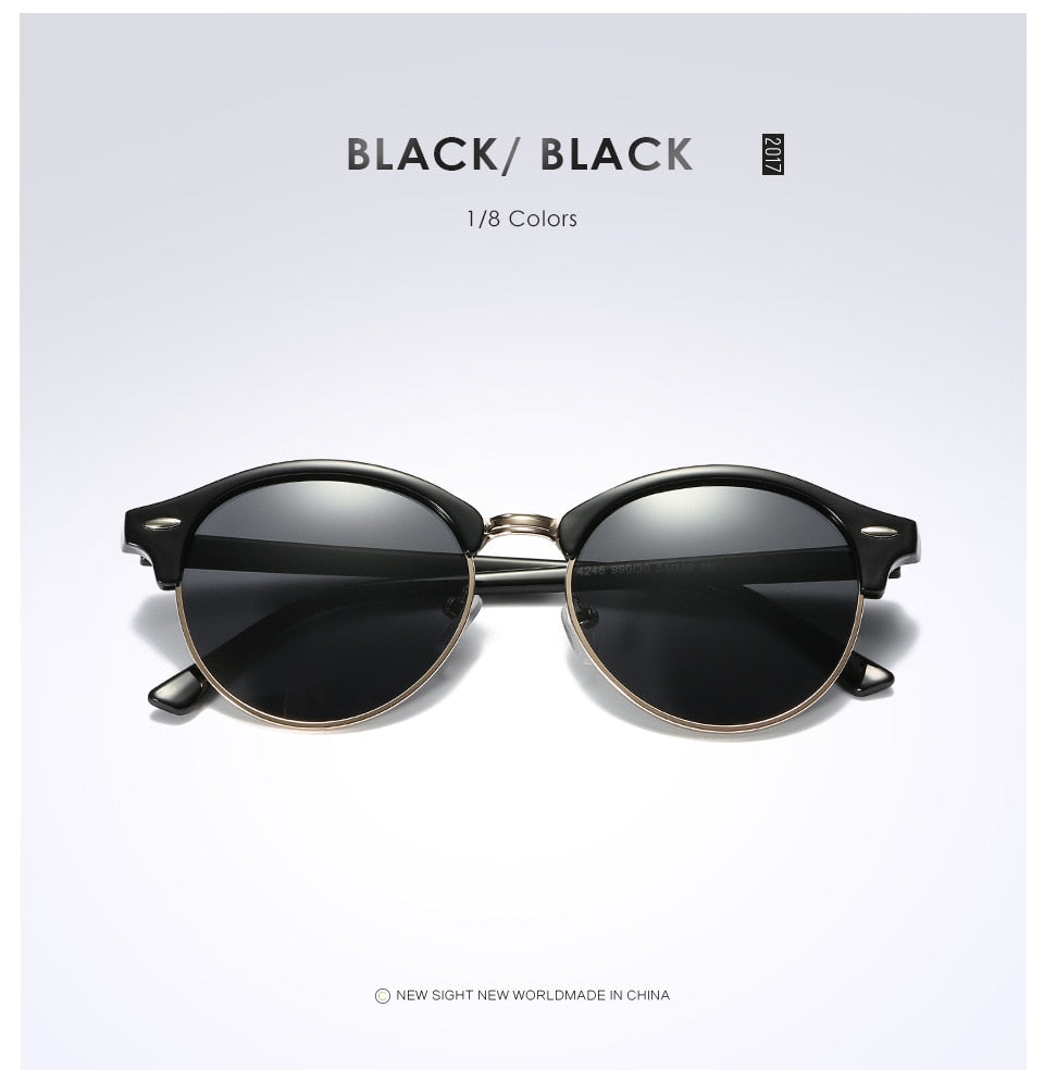 Polarized Round Classic Unisex Sunglasses DromedarShop.com Online Boutique