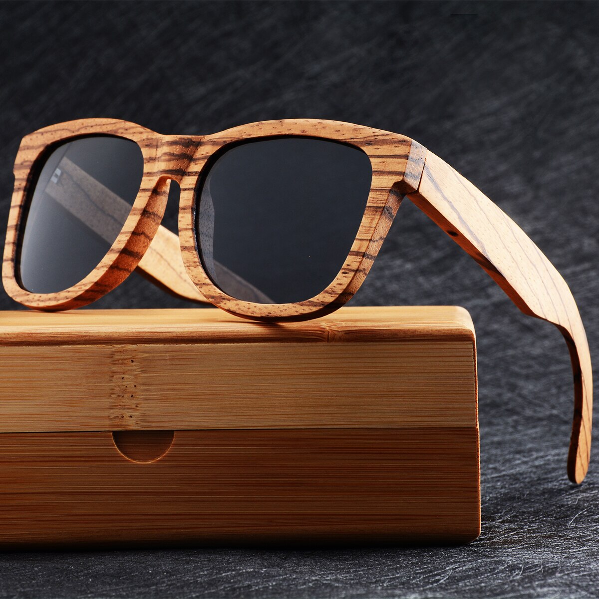 Bamboo Wooden Polarized Unisex Sunglasses mod.V DromedarShop.com Online Boutique