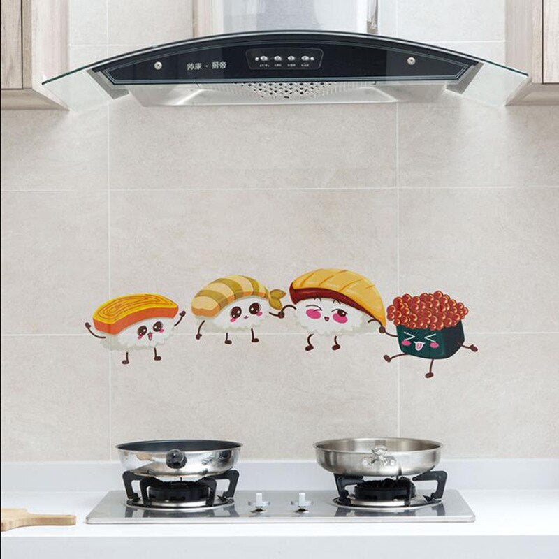 Happy Plate Kitchen Oil-proof,  Heat Resistant, Waterproof  Wall Stickers DromedarShop.com Online Boutique
