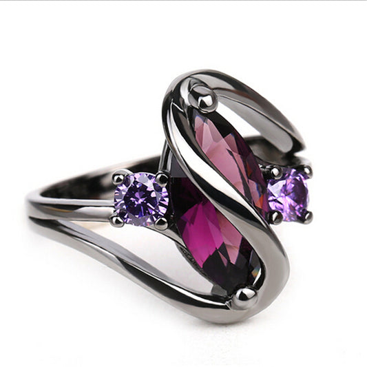 Luxury Purple Zircon Crystal Colorful Ring DromedarShop.com Online Boutique