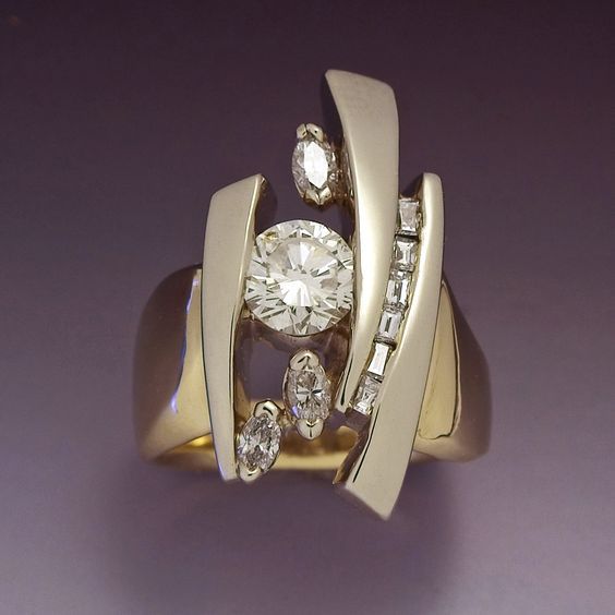 Luxury Special Geometric Zircon Wedding Ring DromedarShop.com Online Boutique