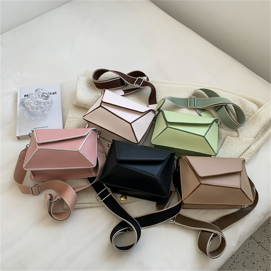 Luxury Geometry Vegan Leather Side Shoulder Bags DromedarShop.com Online Boutique