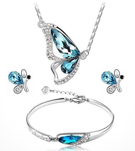 Butterfly Jewelry Necklace Earring Bracelet Sets DromedarShop.com Online Boutique
