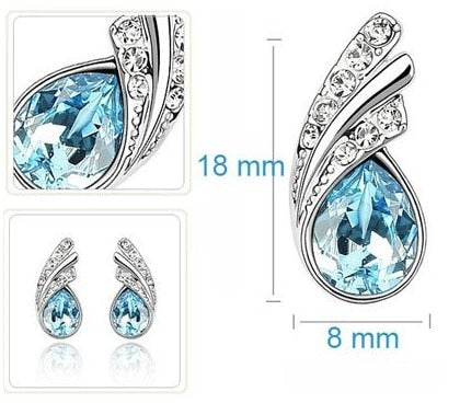 Bridal Austrian Crystal necklace Earrings Jewelry Sets DromedarShop.com Online Boutique