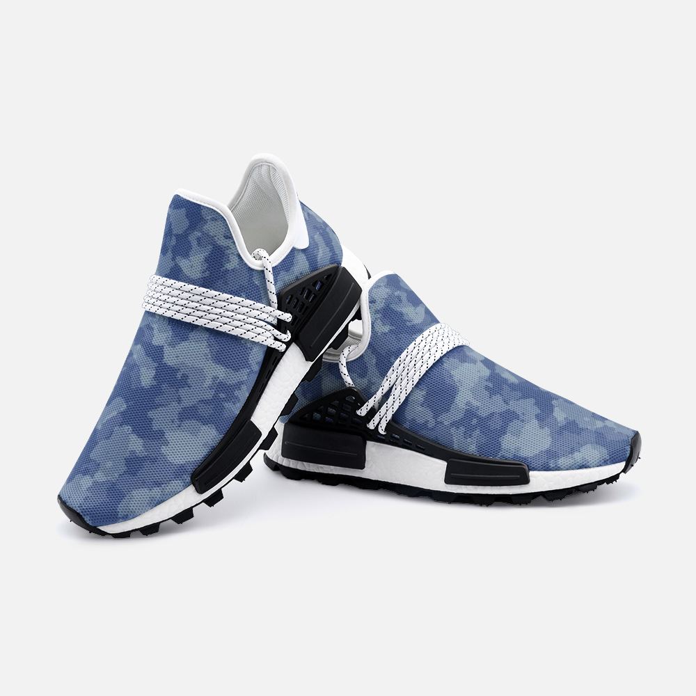 Blue Camouflage Unisex Lightweight Sneaker S-1 Boost DromedarShop.com Online Boutique